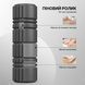 Масажний ролик WCG K3 Premium Foam Roller 42 см, чорний, 3D рельєф, EVA, до 200 кг