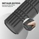 Масажний ролик WCG K3 Premium Foam Roller 42 см, чорний, 3D рельєф, EVA, до 200 кг