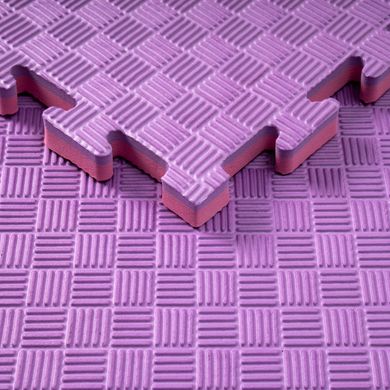 Мат-татами (Мат-пазл ласточкин хвост) WCG EVA 100х100х2 cm Розово-фиолетовый