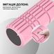 Масажний ролик WCG K3 Premium Foam Roller 42 см, рожевий, 3D рельєф, EVA, до 200 кг