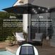 Зонт садовый 3 м с LED-подсветкой и солнечной панелью (черный)