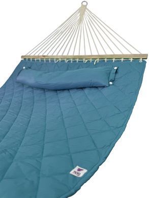 Двомісний гамак SOFT блакитний XXL 200x140 з планками WCG