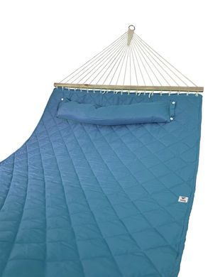 Двомісний гамак SOFT блакитний XXL 200x140 з планками WCG