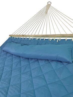 Двомісний гамак SOFT блакитний XXL 200x140 з планками WCG