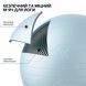 Мяч для фитнеса WCG Balance Pro 65 см Anti-Burst до 500 кг с насосом, фитбол для йоги, пилатеса и беременных, голубой