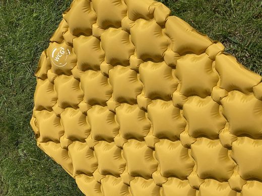 Надувной каремат походный, туристический WCG для кемпинга (желтый)