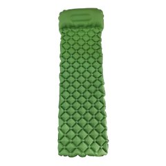 Надувной каремат с помпой походный, туристический WCG для кемпинга (зеленый)