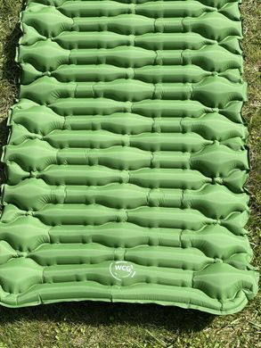 Большой надувной каремат походный, туристический WCG для кемпинга (зеленый)