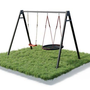 Каркас для детских качелей WCG 2 Elite Play Frame + Качели гнездо Elips + пластиковые качели