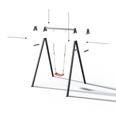 Каркас для детских качелей, стойка для подвесных качелей WCG 1 Elite 60х60 Play Frame Одноместный
