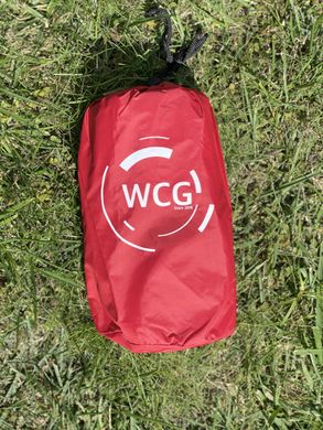 Двухместный надувной каремат походный, туристический WCG для кемпинга (красный)