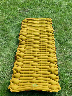 Большой надувной каремат походный, туристический WCG для кемпинга (жёлтый)