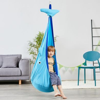 Дитяче підвісне крісло WCG синій кит