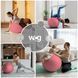 М'яч для фітнесу (фітбол) WCG 65 Anti-Burst 250кг Персиковий + насос