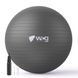 Мяч для фитнеса WCG Balance Pro 75 см Anti-Burst до 500 кг с насосом, фитбол для йоги, пилатеса и беременных, графитовый