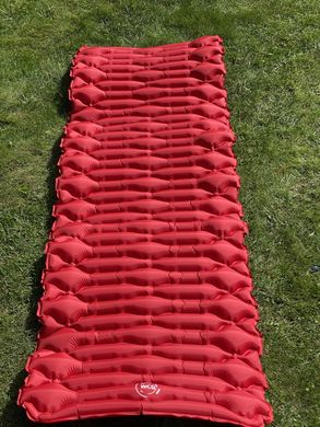 Большой надувной каремат походный, туристический WCG для кемпинга (красный)