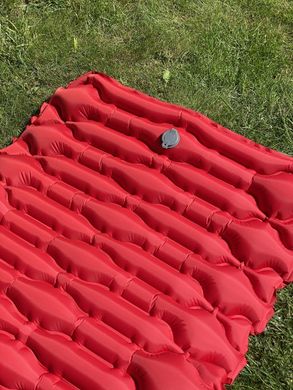 Большой надувной каремат походный, туристический WCG для кемпинга (красный)
