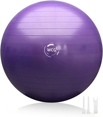 М'яч для фітнесу (фітбол) WCG 75 Anti-Burst 300кг Рожевий