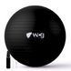 Мяч для фитнеса WCG Balance Pro 85 см Anti-Burst до 500 кг с насосом, фитбол для йоги, пилатеса и беременных, черный