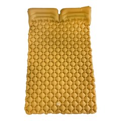 Двухместный надувной каремат походный, туристический WCG для кемпинга (желтый)