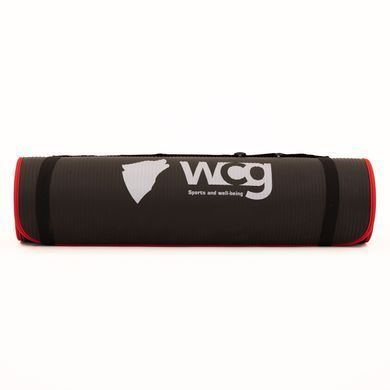 Килимок для йоги та фітнесу WCG ComfortLine NBR 10mm із захисним кантом та розміткою (чорний)